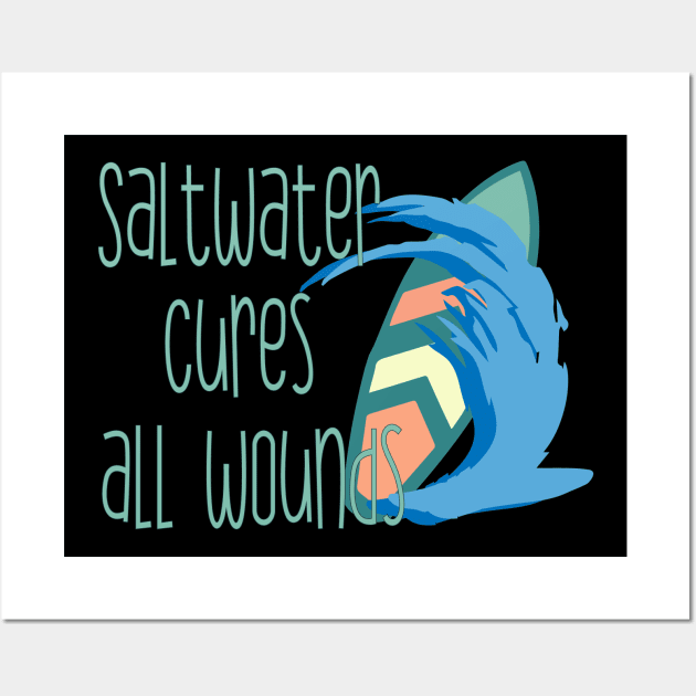 Saltwater cures all wounds Wall Art by Heartfeltarts